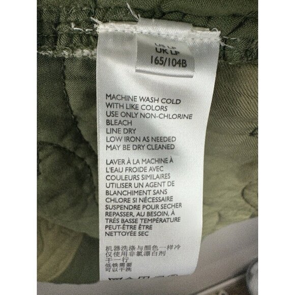 Anthropologie Quilted Patchwork Kimono Jacket Moss Green Sz Large NEW LP Petite - Picture 9 of 13